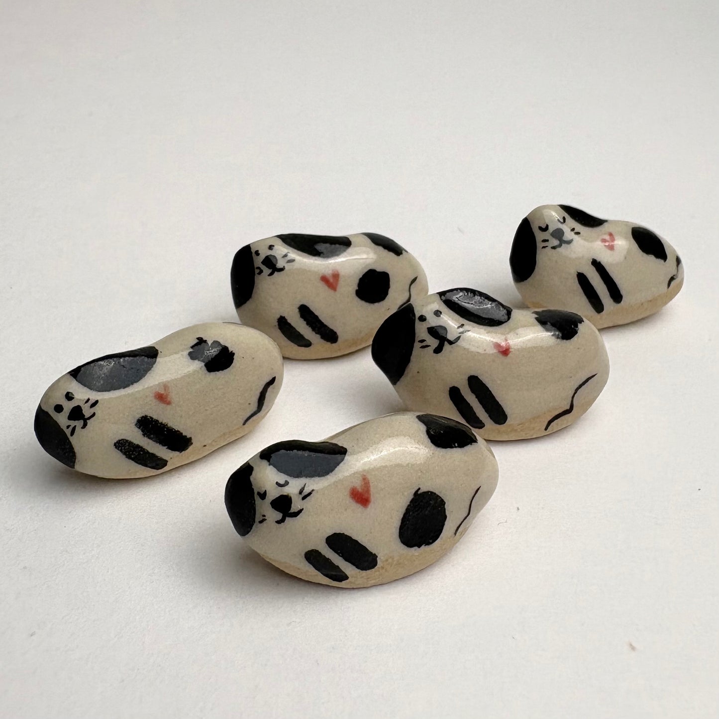 Tiny Hand-Sculpted Ceramic Dogs with Heart – Assorted Designs