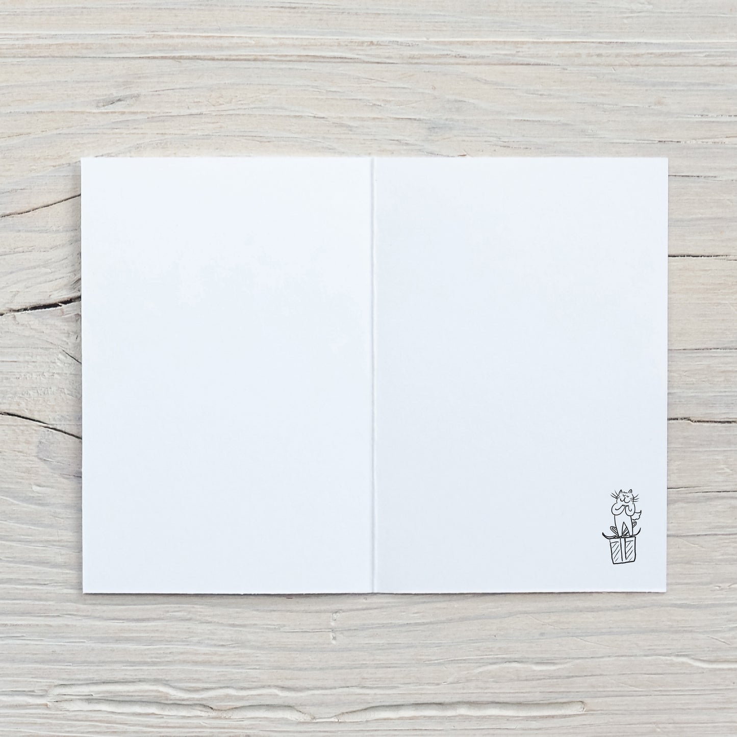 Carte de vœux verticale : Fantaisie féline en fleurs