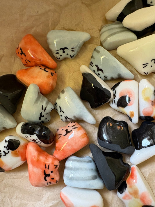 Tiny Porcelain Cat – Hand-Sculpted Mini Kitty Figurine (Selected at Random)