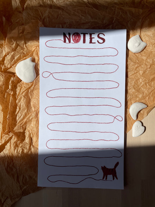 Notepad: Red cat
