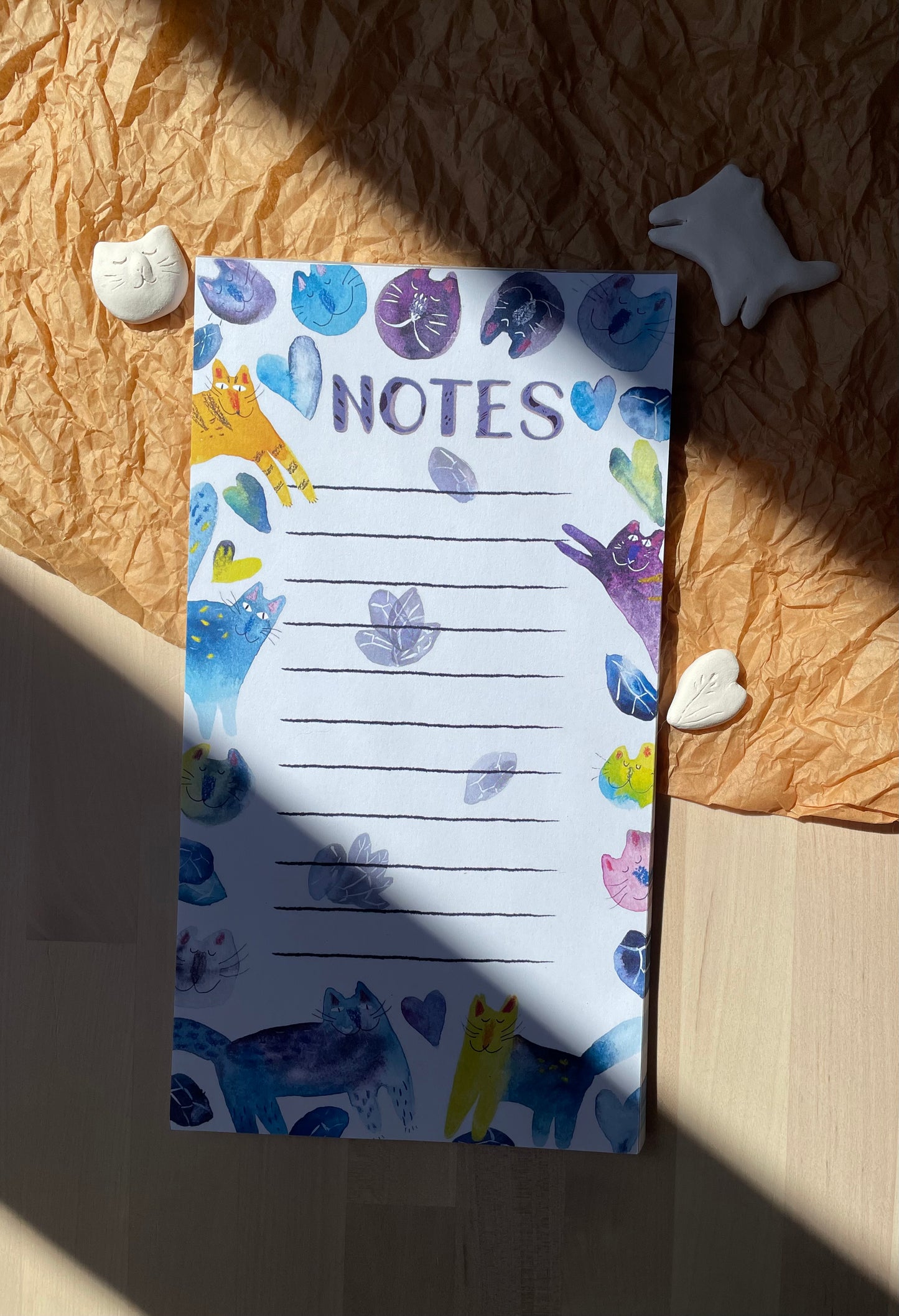 Notepad: Cats and crystals