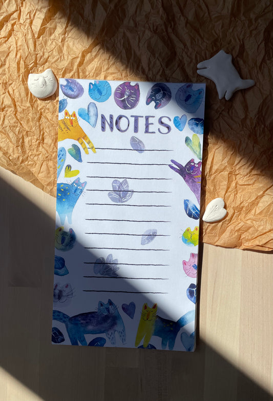 Notepad: Cats and crystals