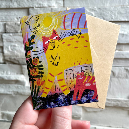 Mini card: Sunny cats