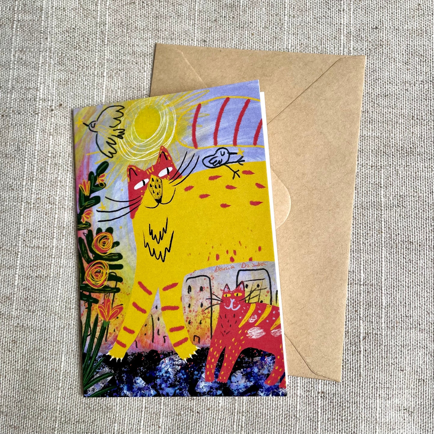 Mini carte : Chats ensoleillés