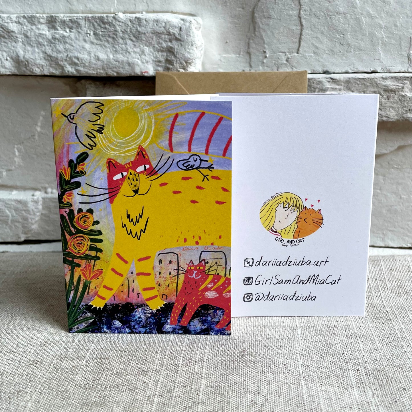 Mini carte : Chats ensoleillés