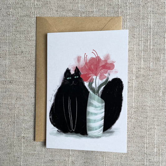 Mini carte : Chat et Vase