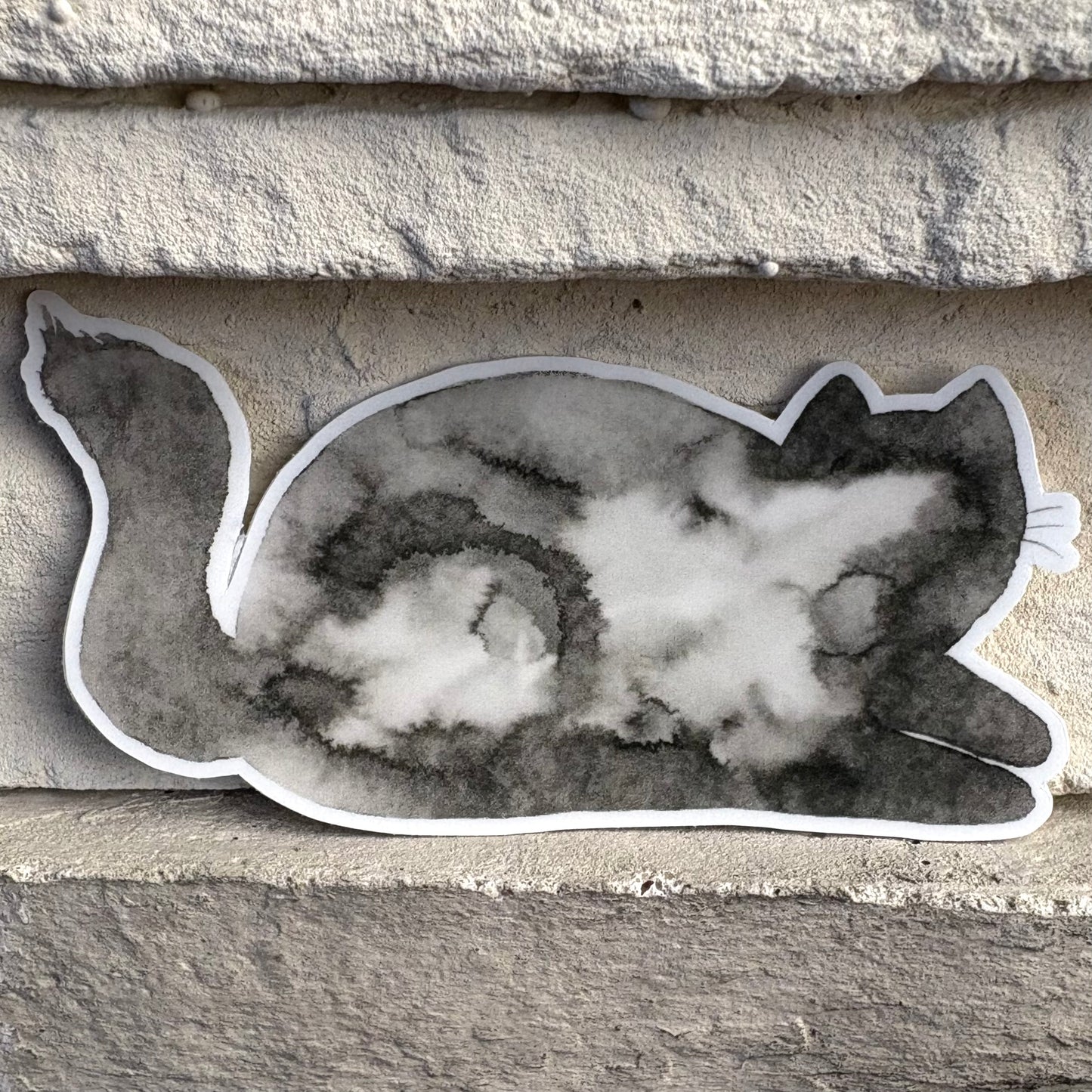 Autocollant: Autocollant chat pain d’encre