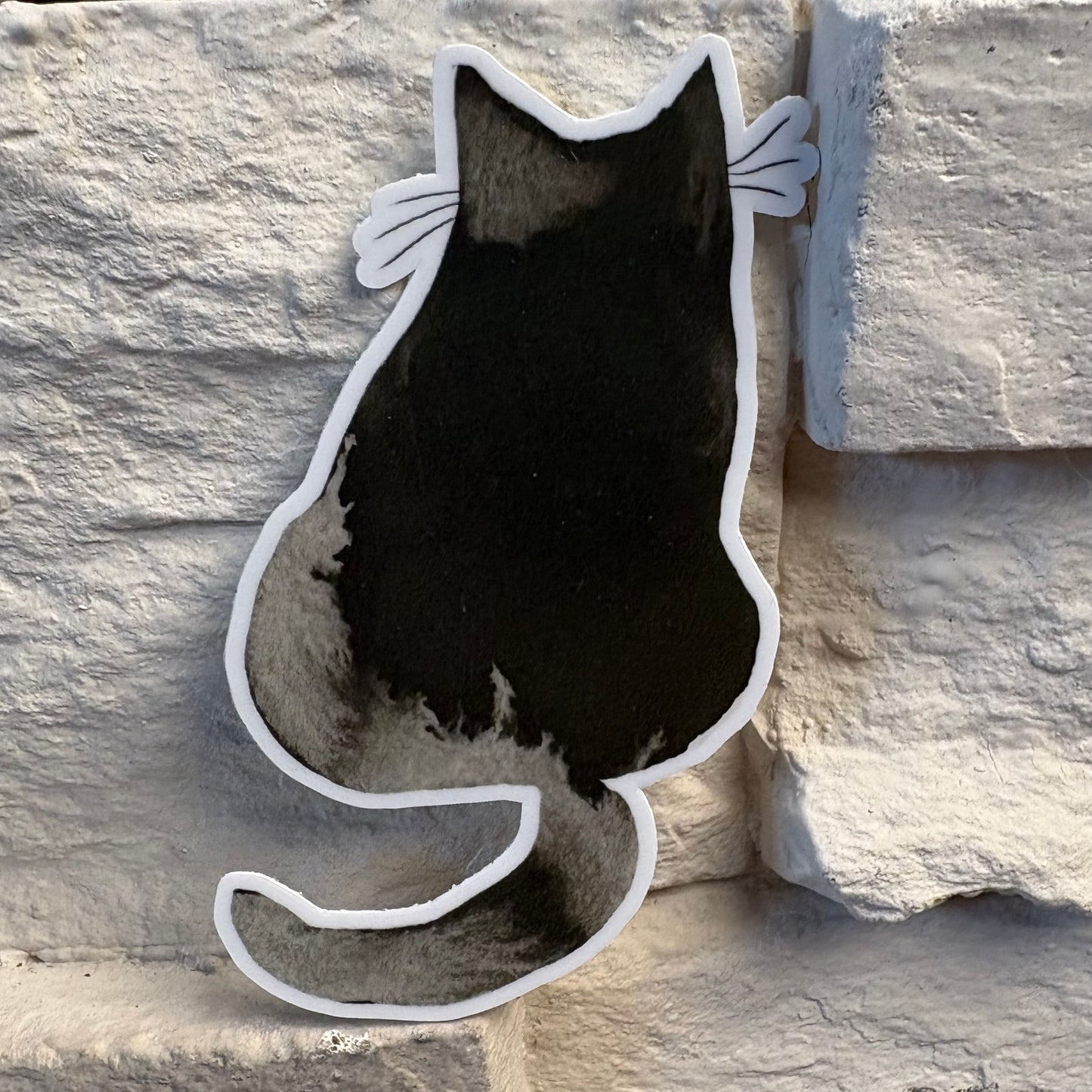 Autocollant : Chat calme à l'encre