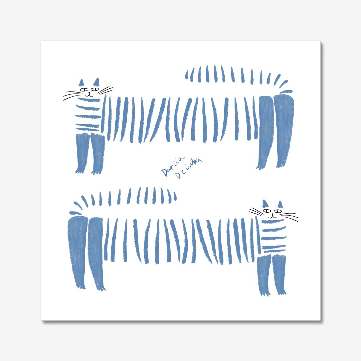 Impression d'art de chat : Chat féerique avec des lucioles dans une illustration de forêt magique