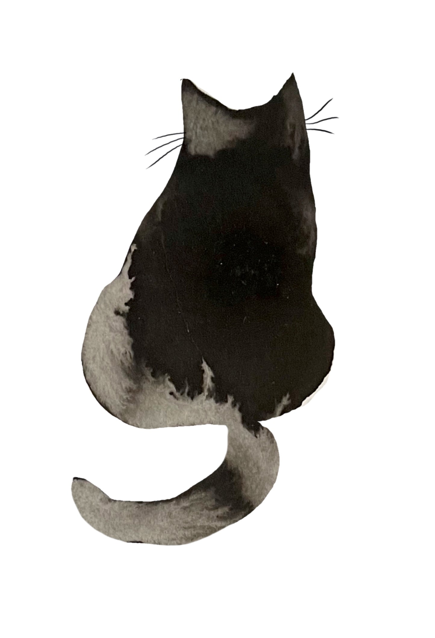 Autocollant : Chat calme à l'encre