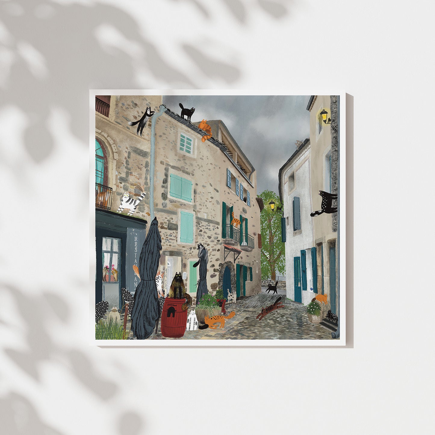 Impression d'art non encadrée : Chats après la pluie (Bize-Minervois)