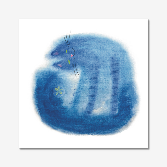 Cat and Star Unframed Art Print