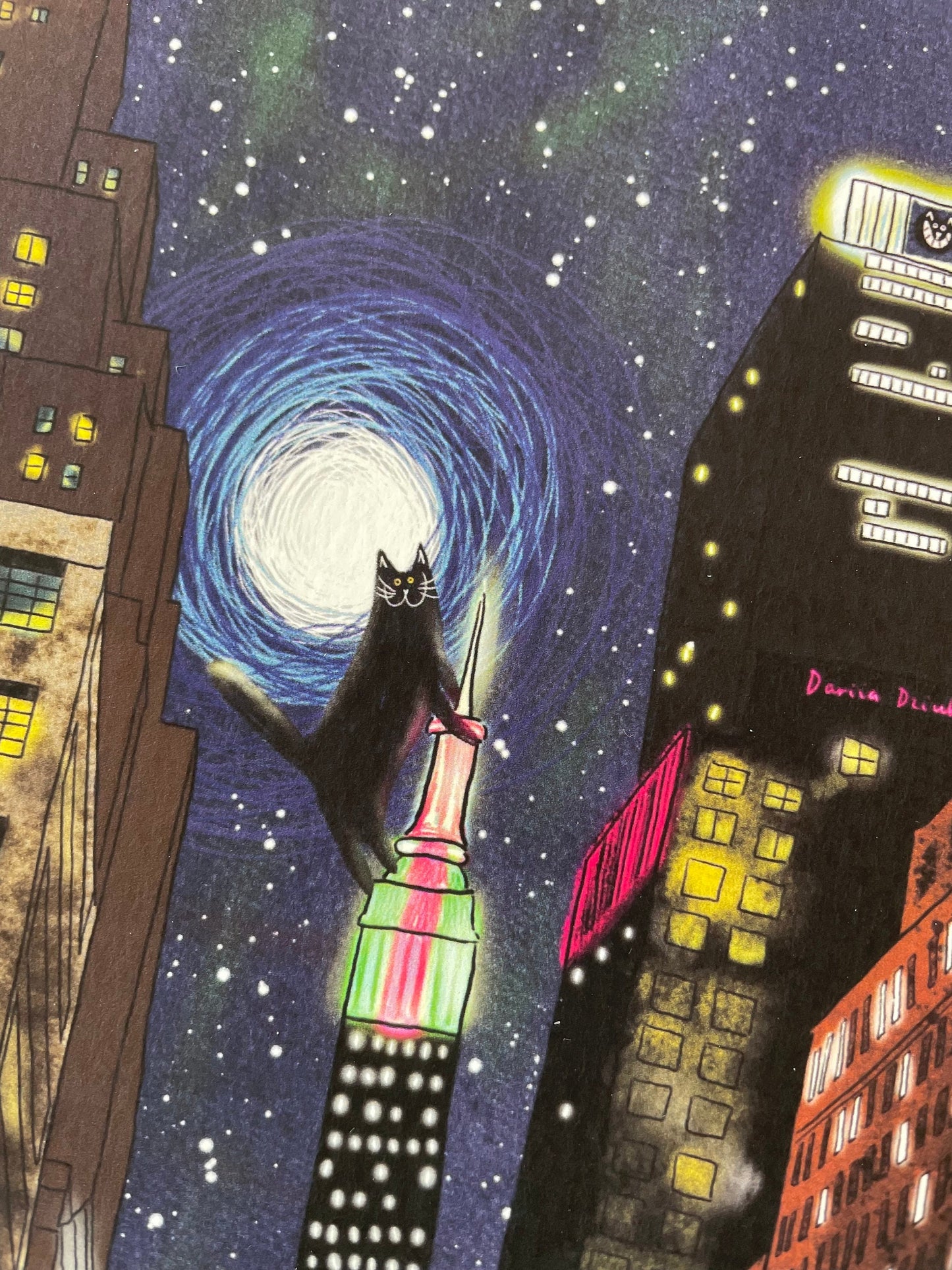 Impression d'art chat : Cat Kong - Chat sur l'Empire State Building NY