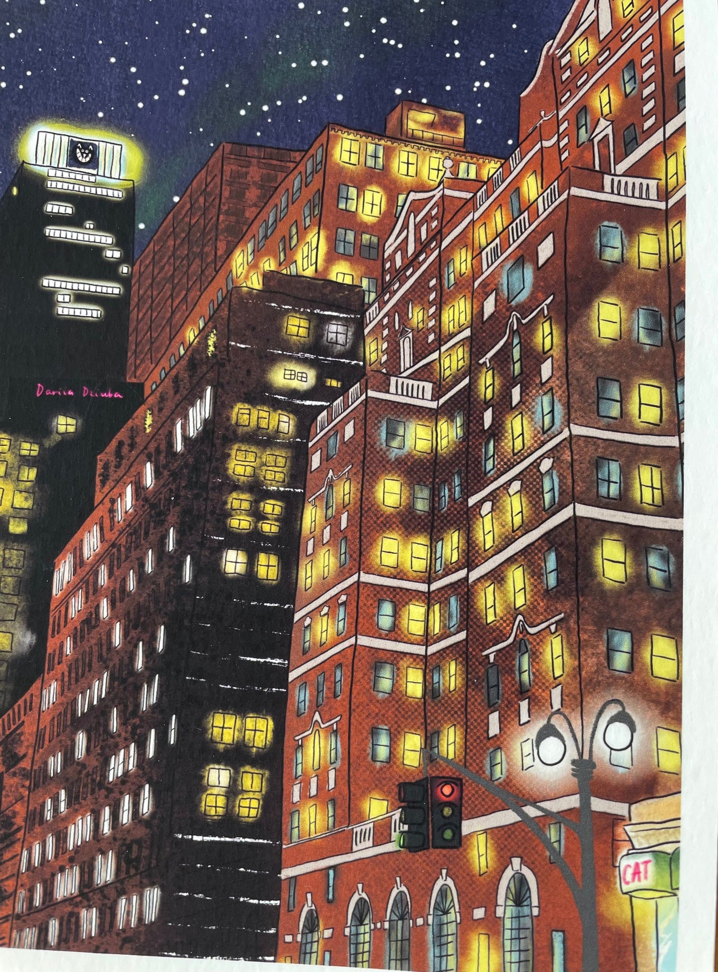 Impression d'art chat : Cat Kong - Chat sur l'Empire State Building NY