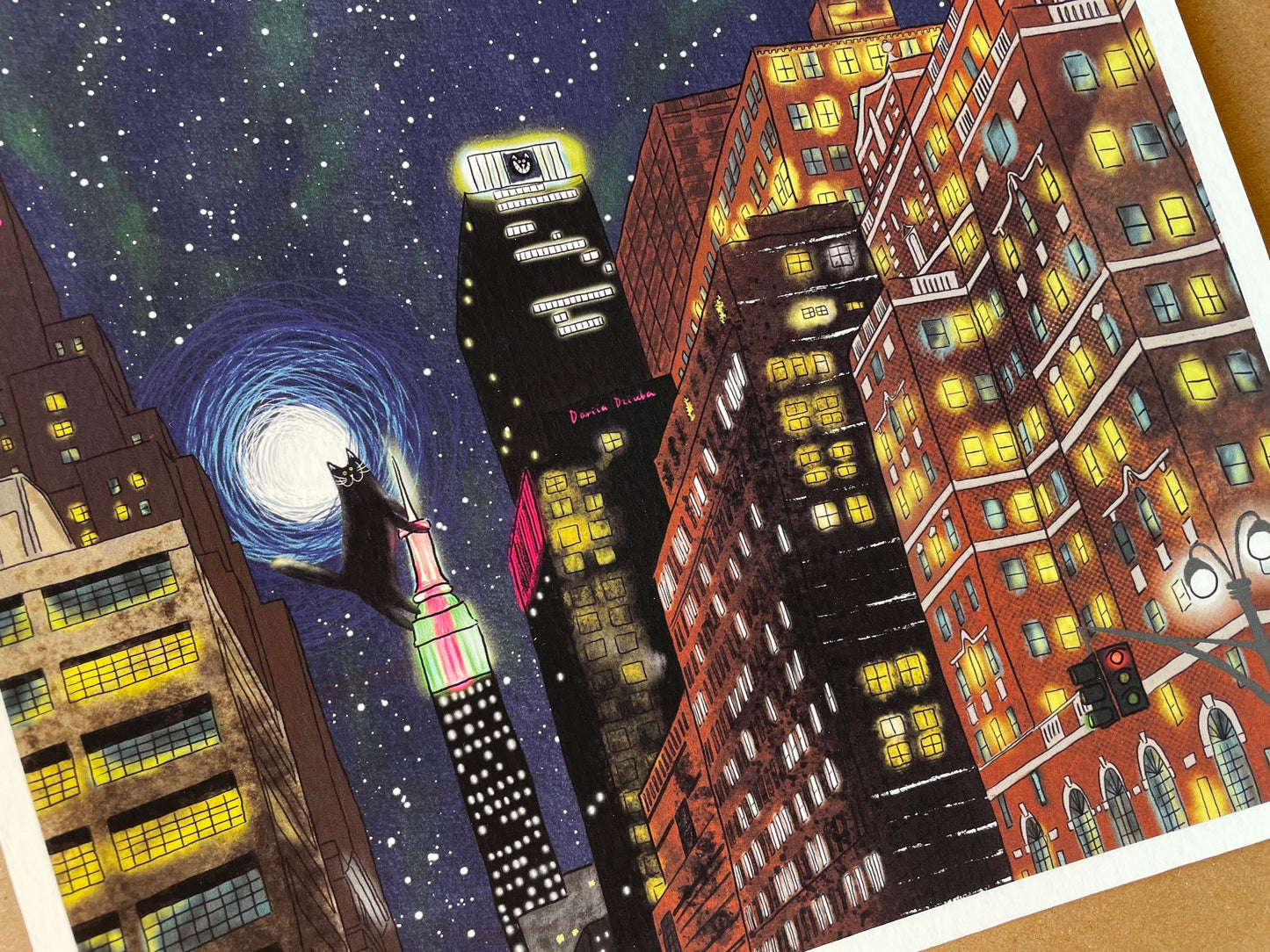 Impression d'art chat : Cat Kong - Chat sur l'Empire State Building NY