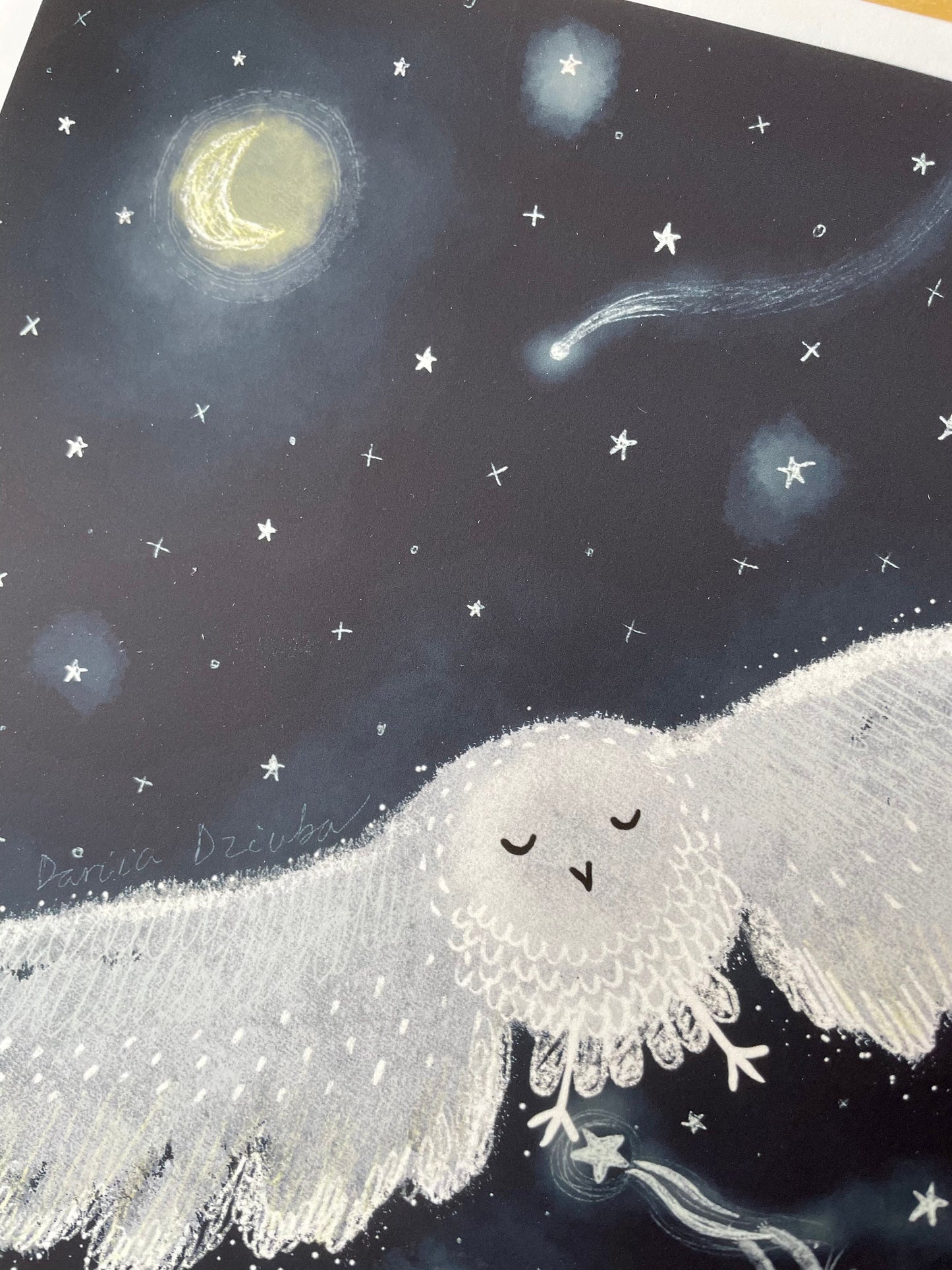 Cat Stealing Stars in the Night Sky Unframed Art Print