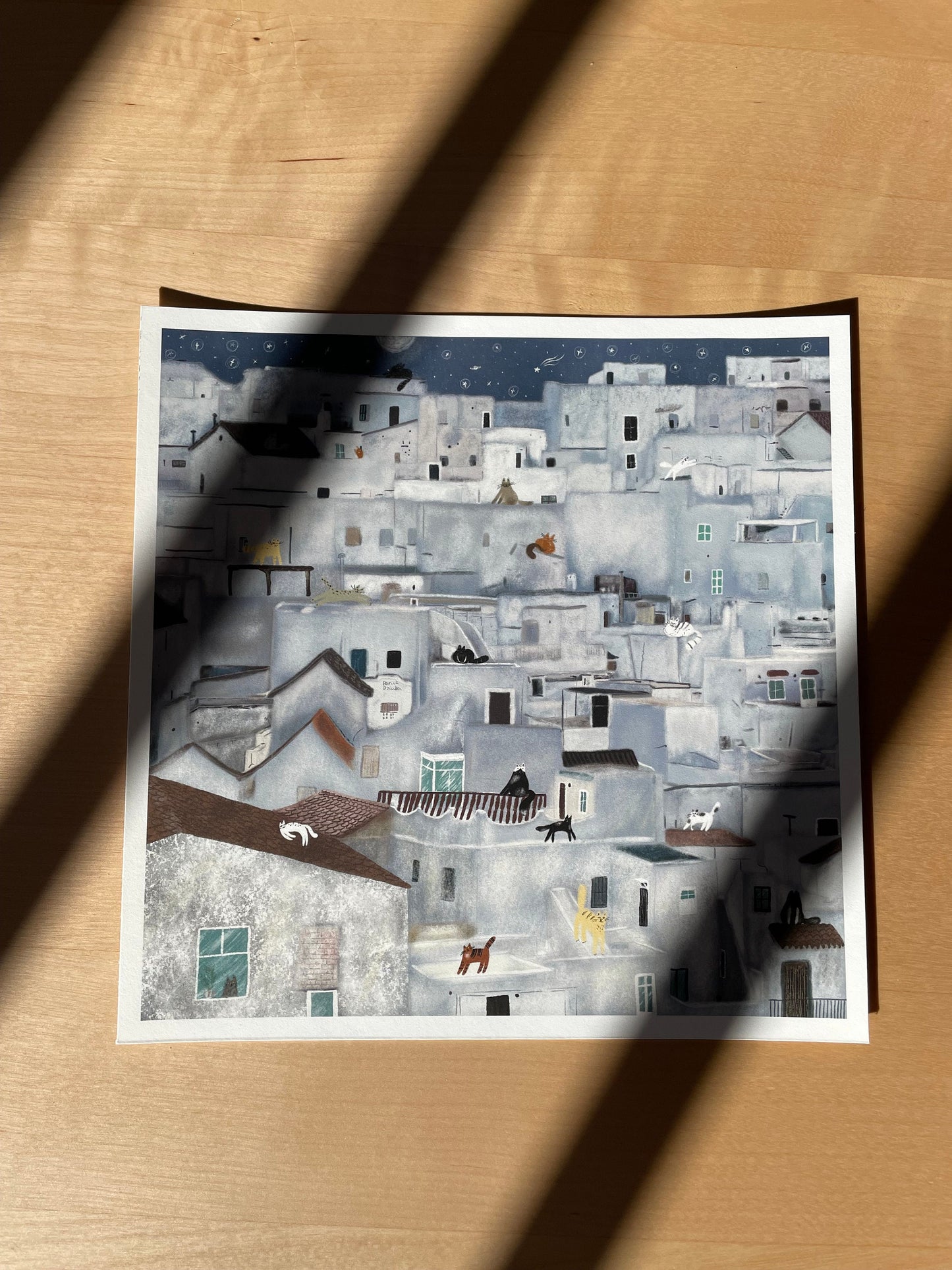 Impression d'art de chat : Pueblos Blancos