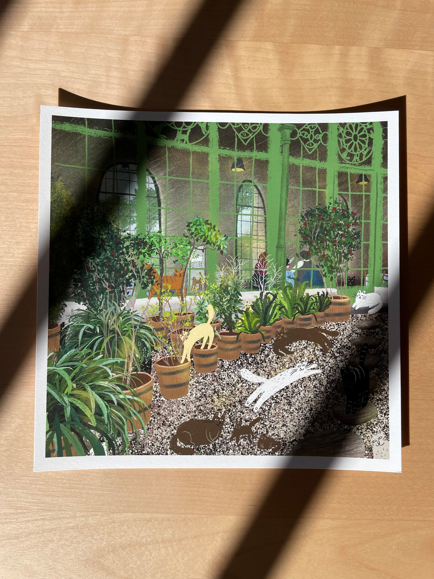 Impression d'art de chat : Au jardin du château