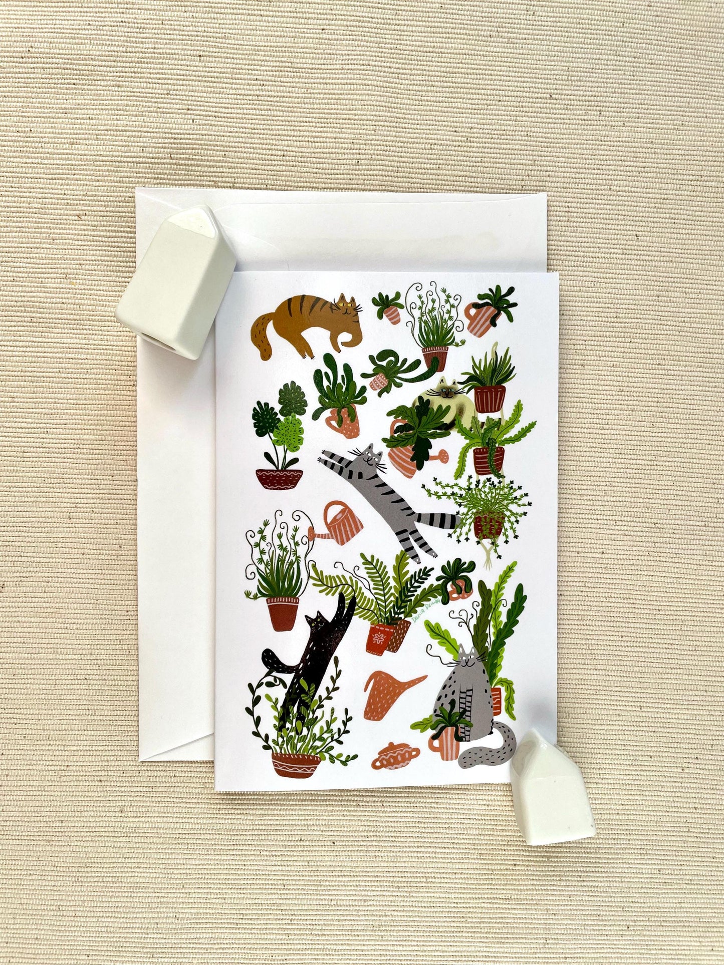 Carte de vœux verticale : Cat's Jungle - Quirky