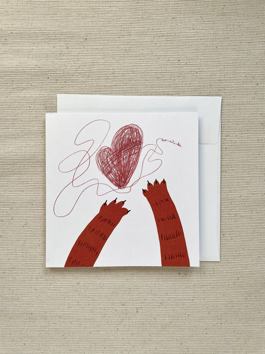 Love, cat paws and yarn