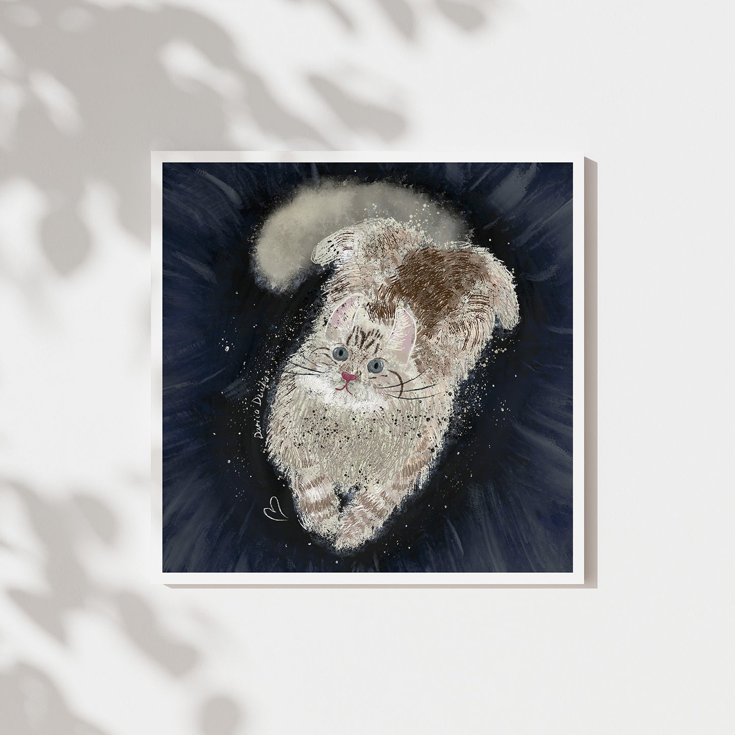 Portrait de chat beige, impression d'art sans cadre