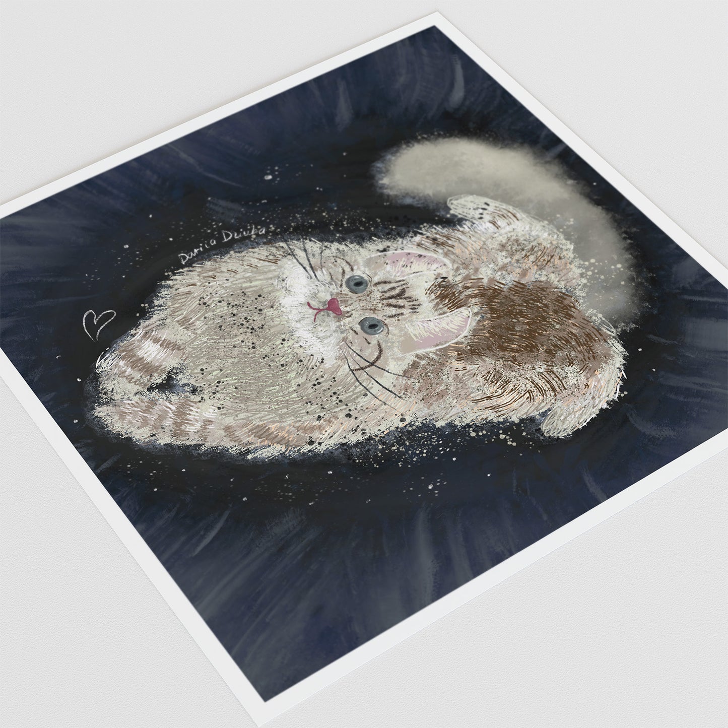 Portrait de chat beige, impression d'art sans cadre