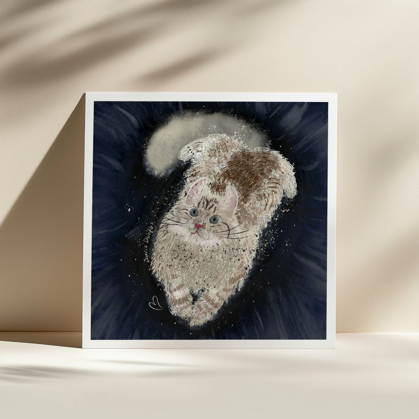 Portrait de chat beige, impression d'art sans cadre