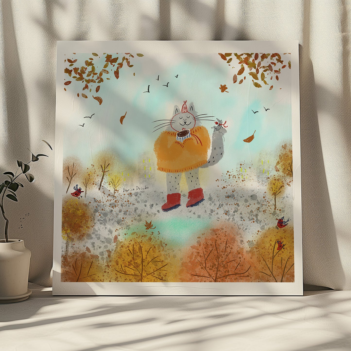 Unframed Art Print: Enjoying the Fall