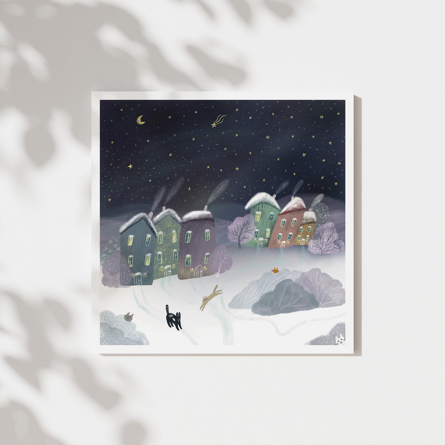 Unframed Art Print: Starry Winter Night