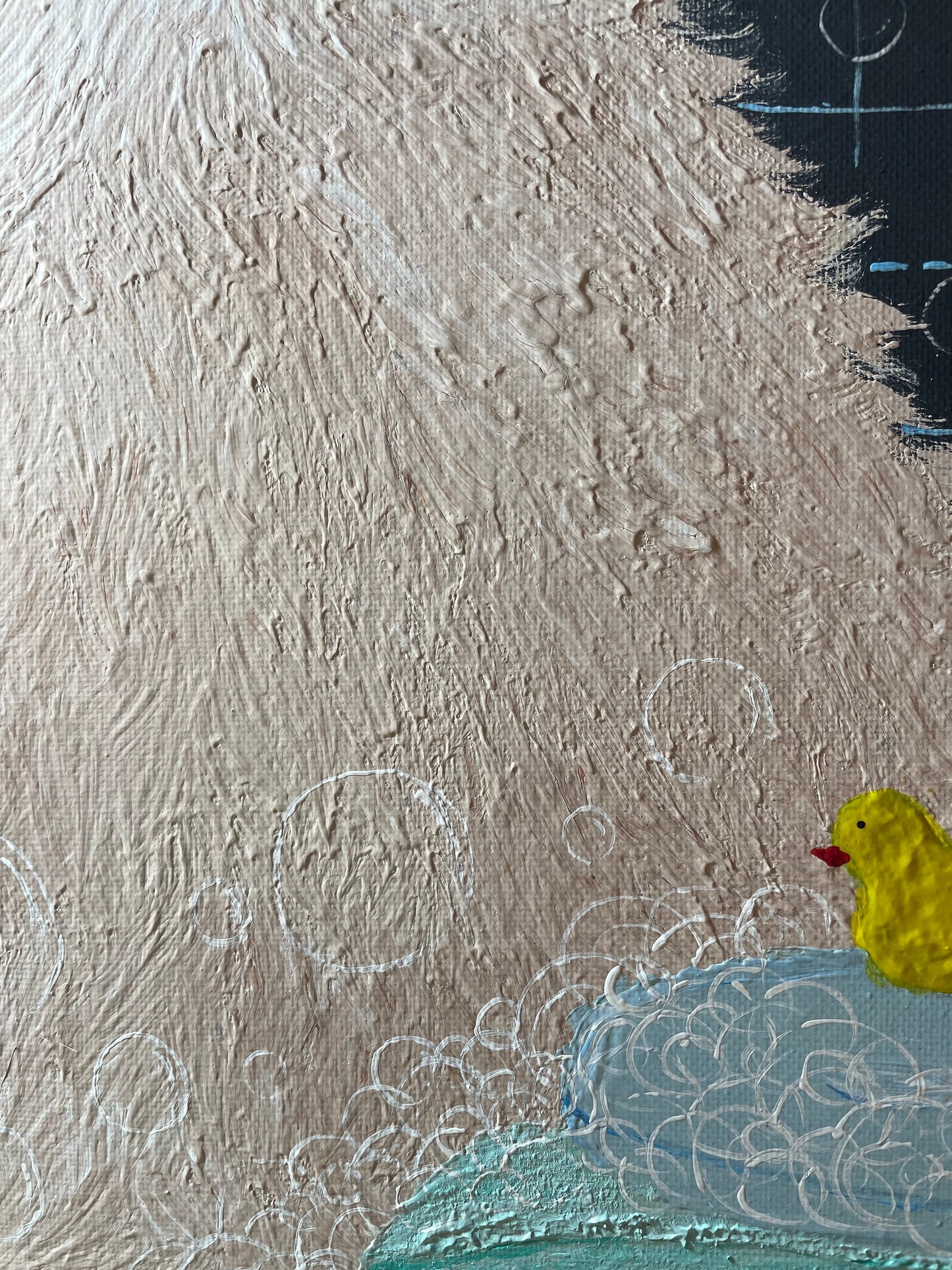 Canvas: Cat in bathroom acrylic