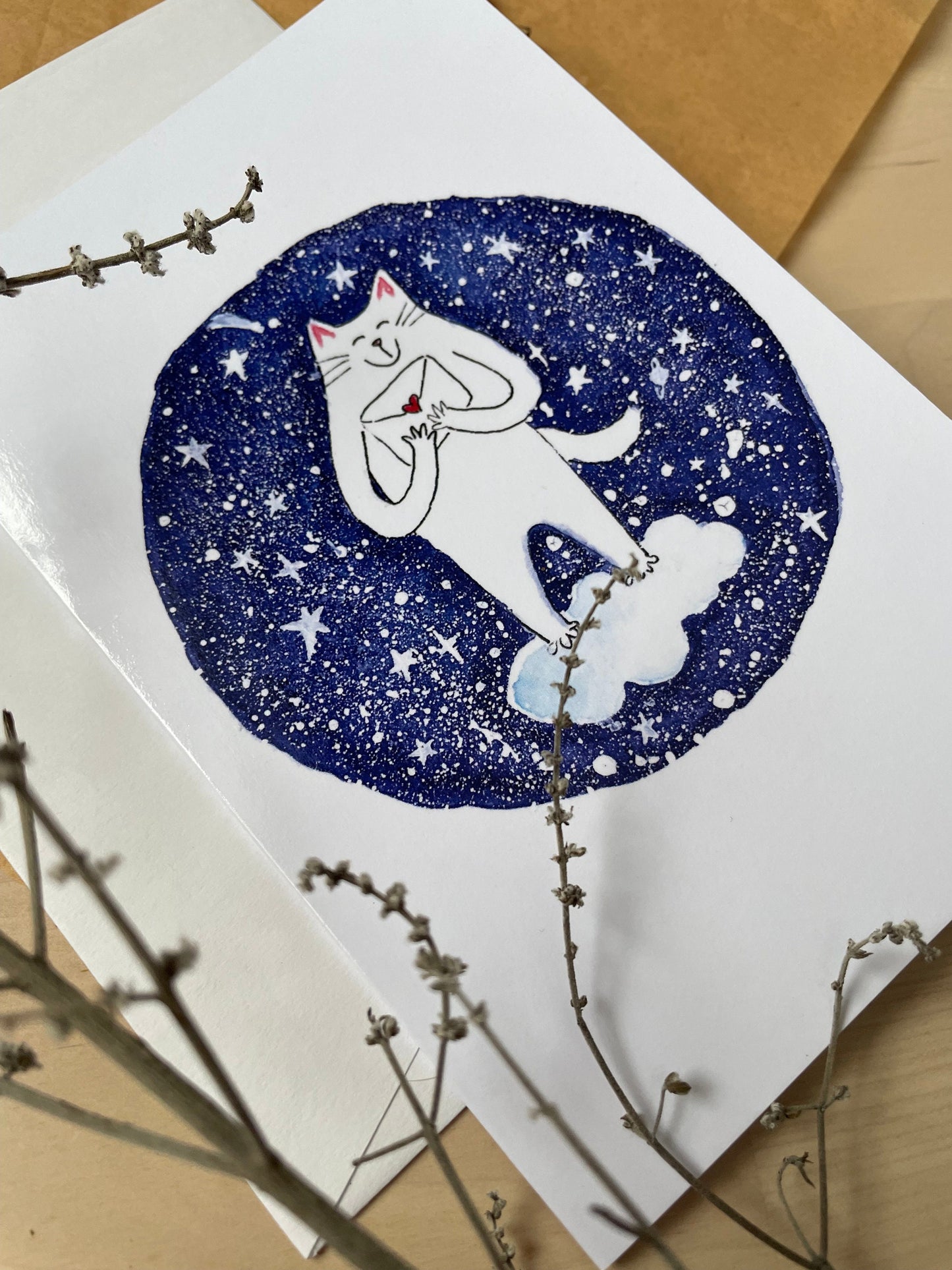 Vertical Greeting card: Love mail