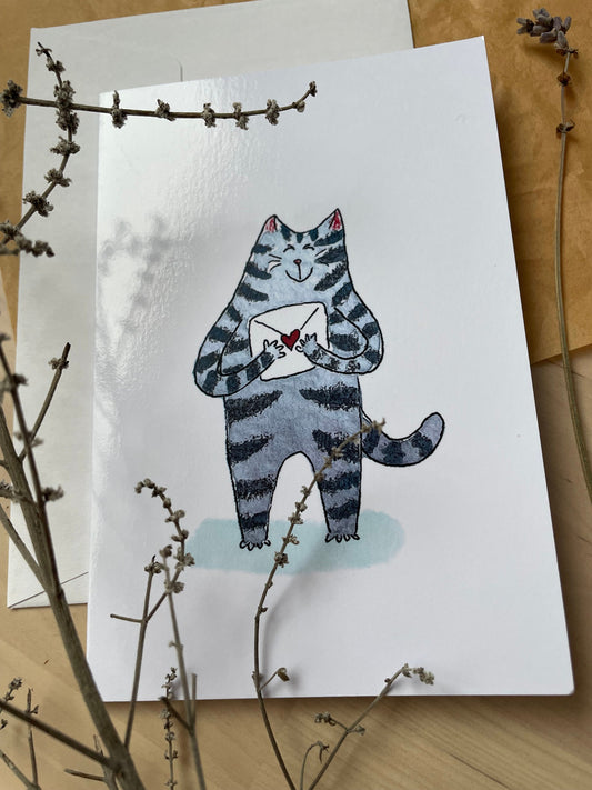 Vertical Greeting card: You've got love mail