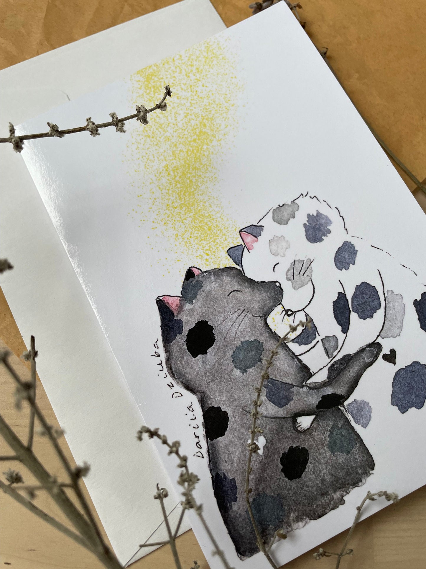 Carte de vœux verticale : L'amour est magique