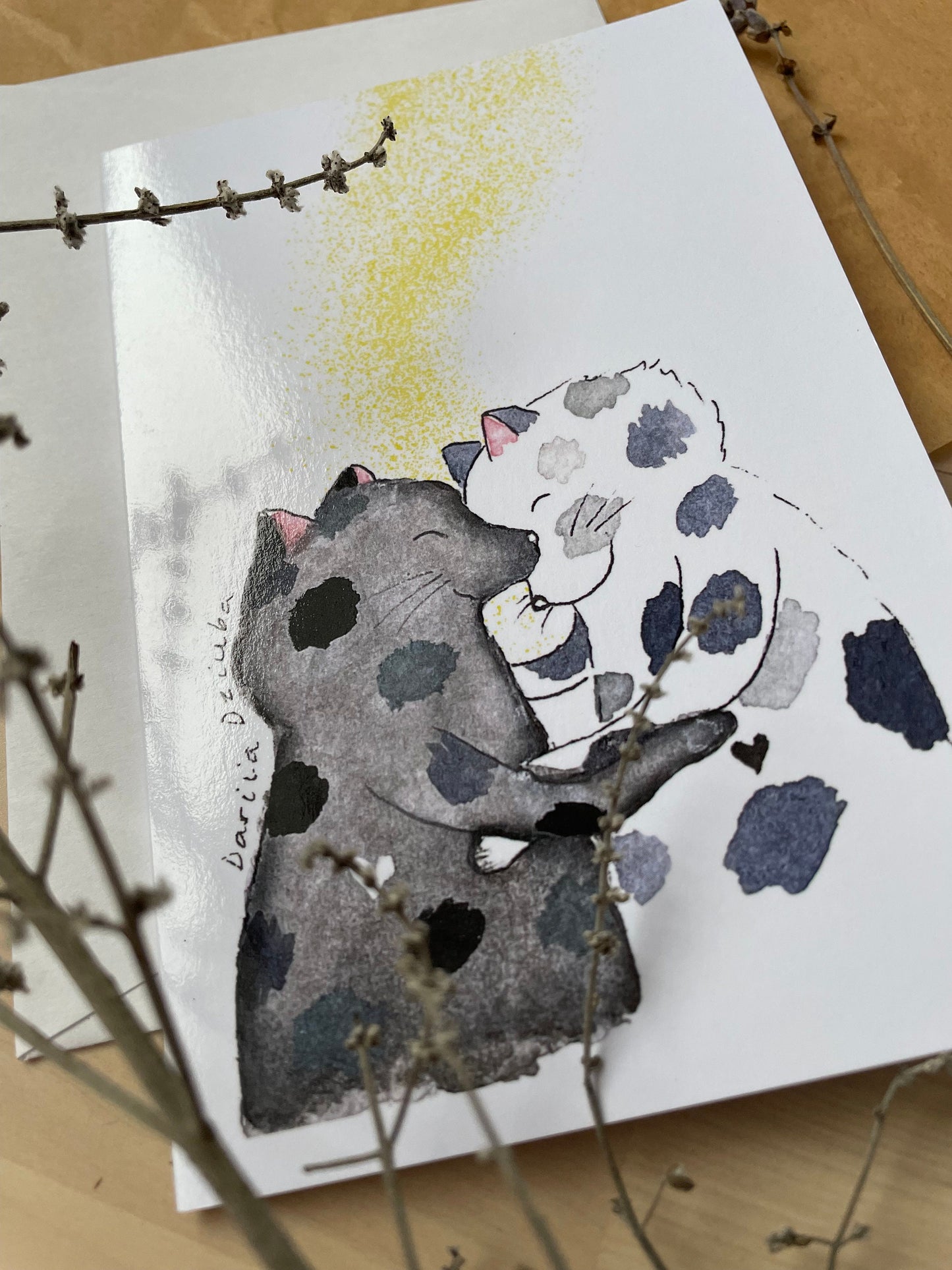 Carte de vœux verticale : L'amour est magique