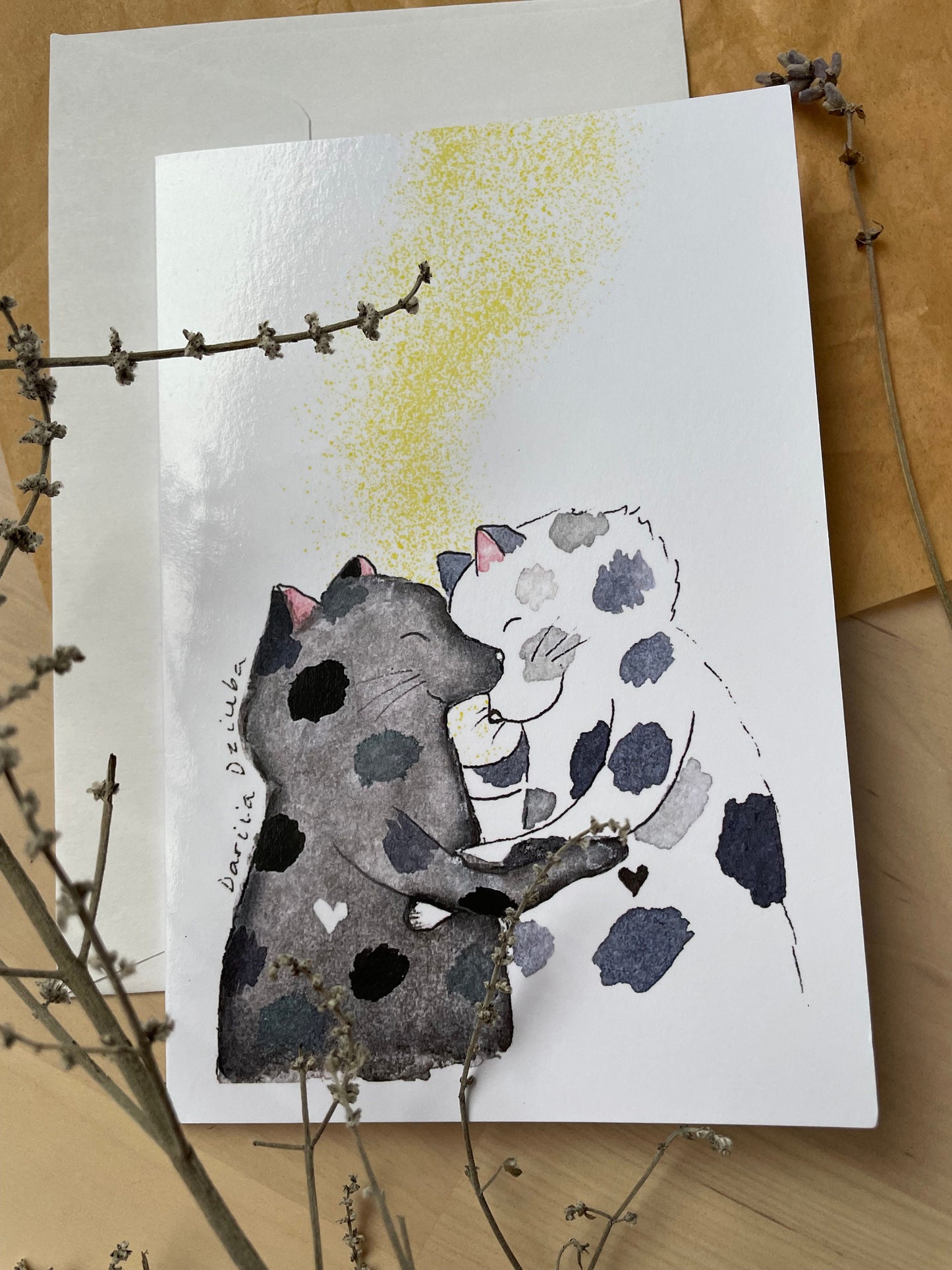 Carte de vœux verticale : L'amour est magique