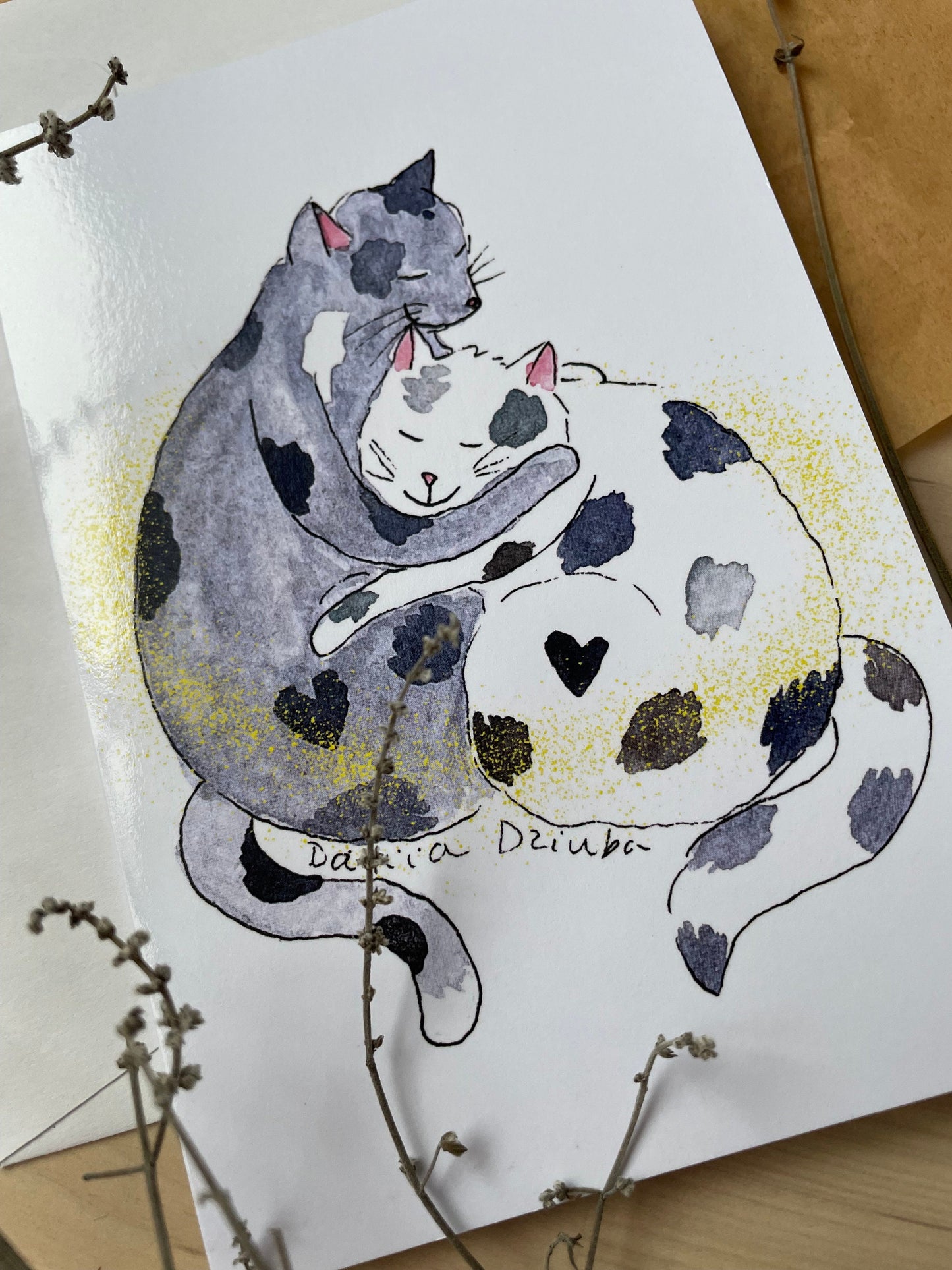 Carte de vœux verticale : L'amour est magique