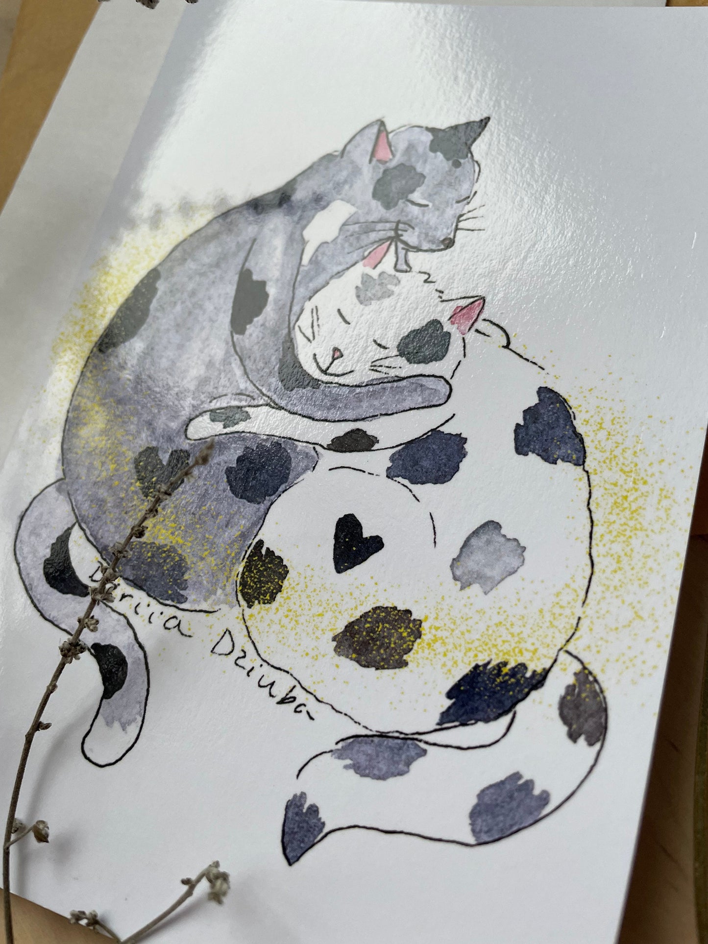 Carte de vœux verticale : L'amour est magique