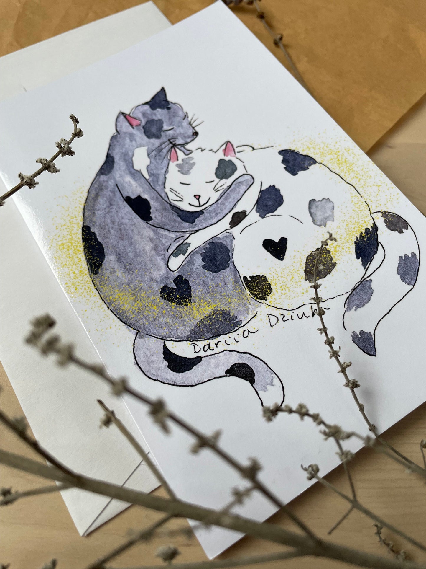 Carte de vœux verticale : L'amour est magique