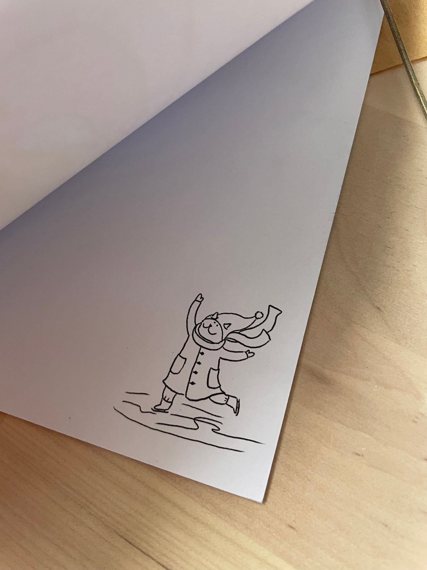 Carte de vœux verticale : Amour simple