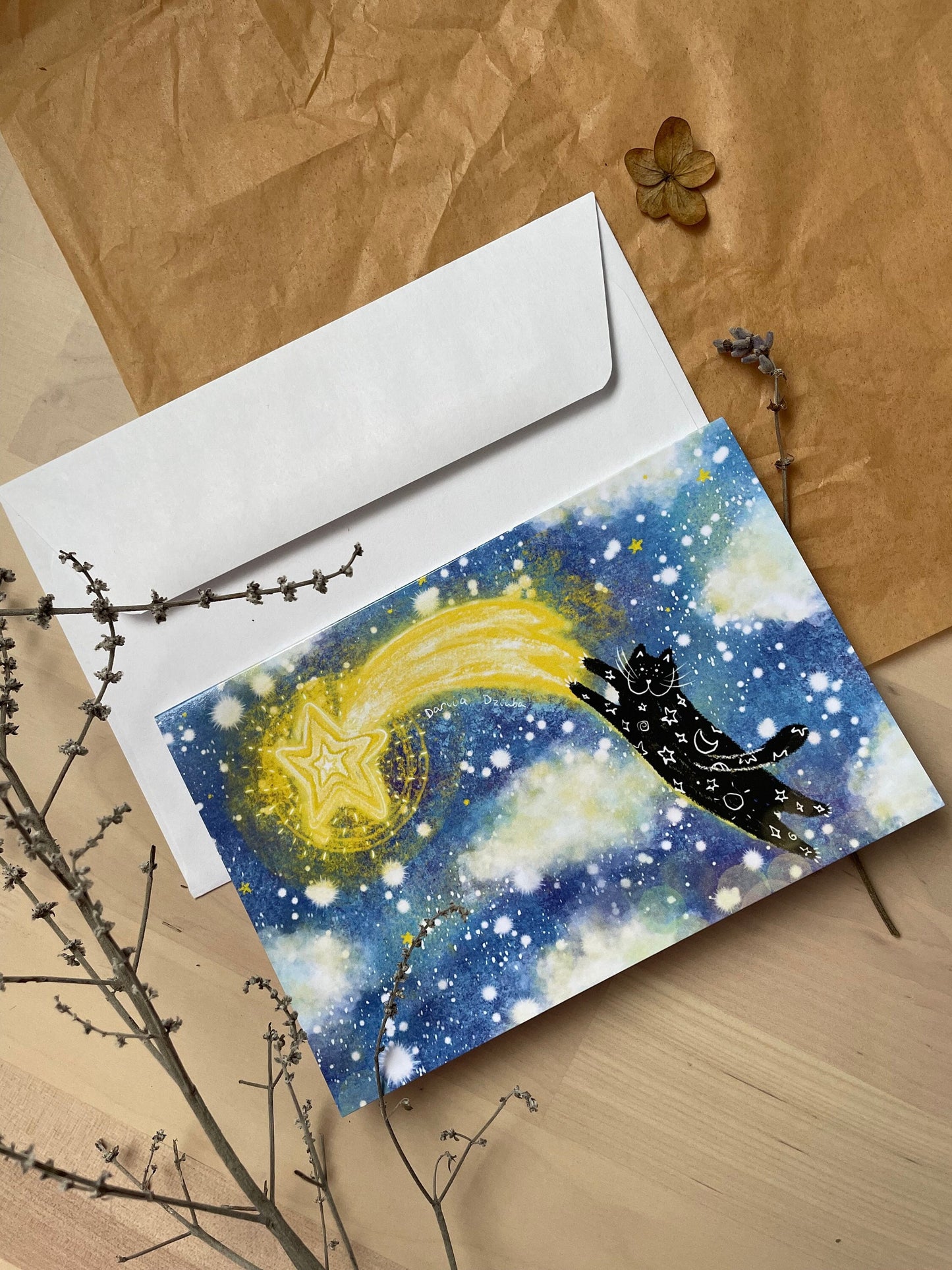 Monter une étoile: Carte de vœux