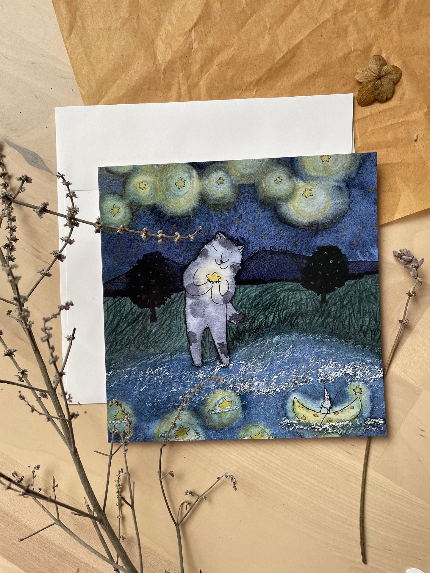 Square card friends: Greeting card