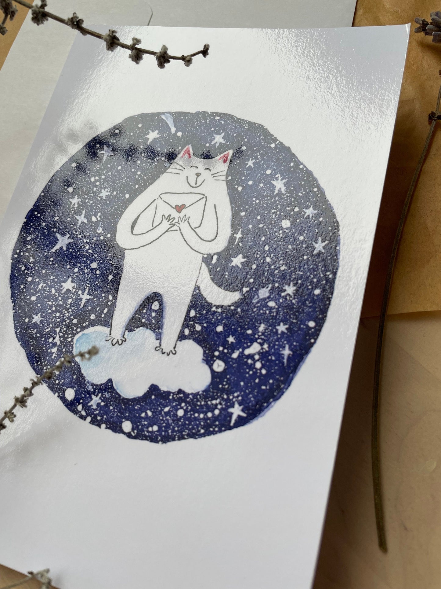 Vertical Greeting card: Love mail