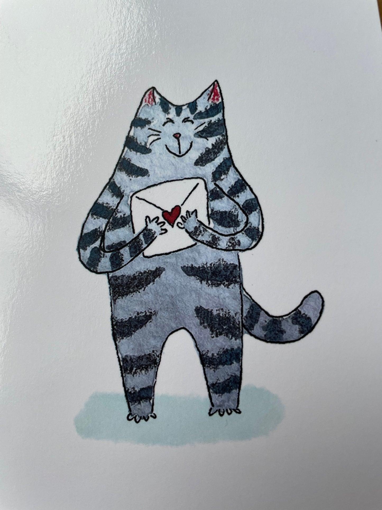 Carte de vœux verticale : Tu as reçu un message d'amour