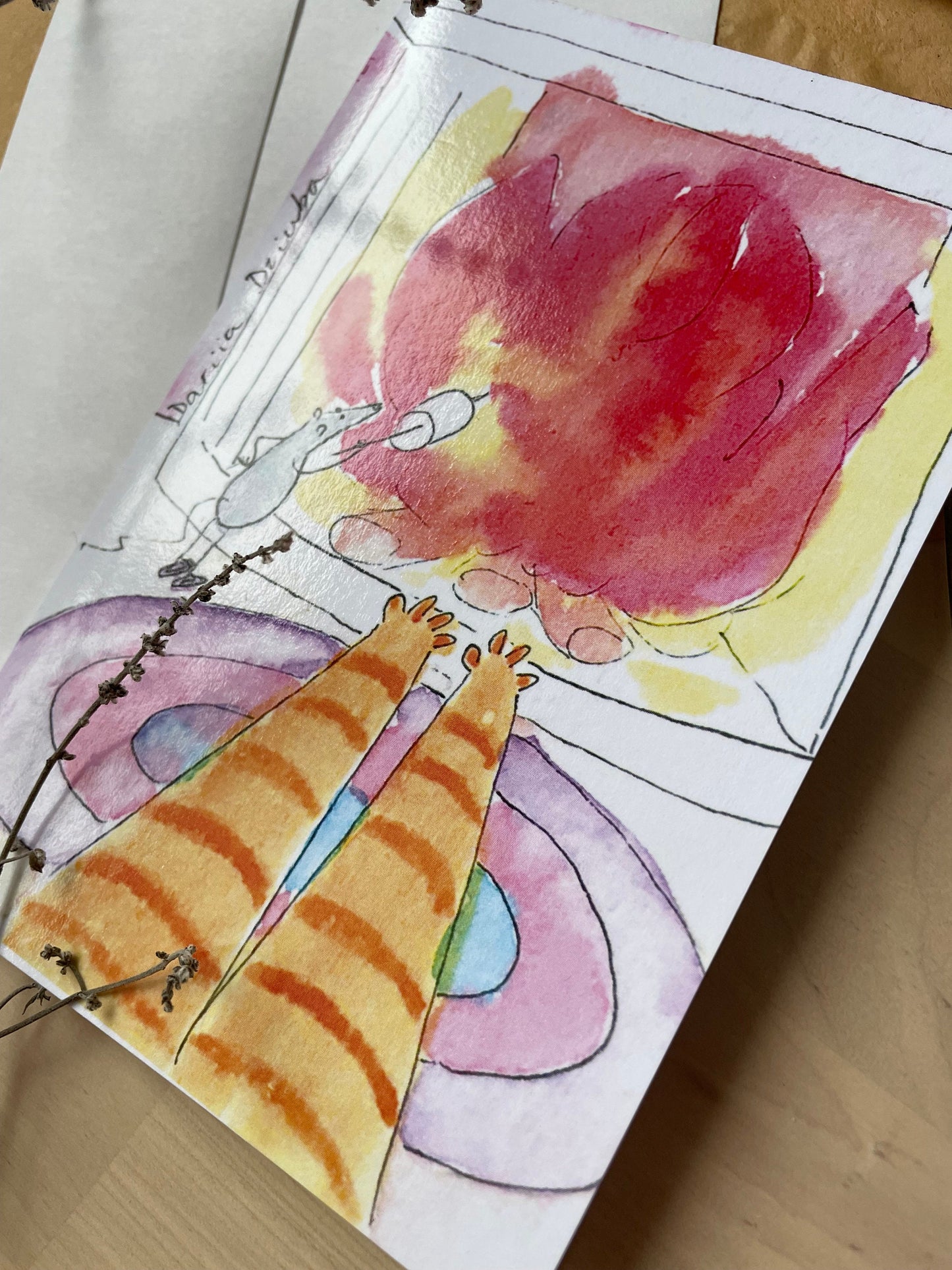 Carte de vœux verticale : Amour simple