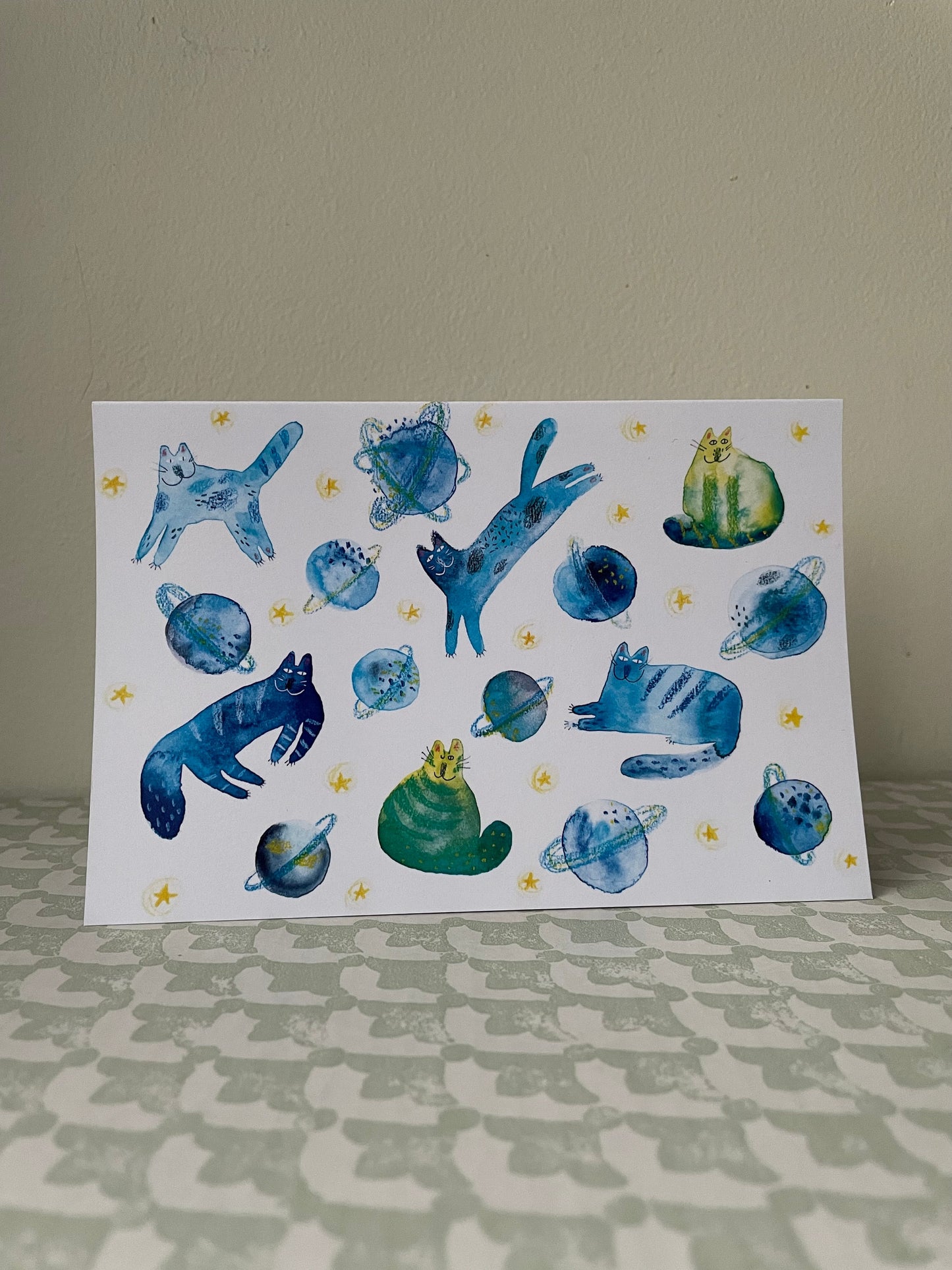 Chats et planètes: Carte de vœux