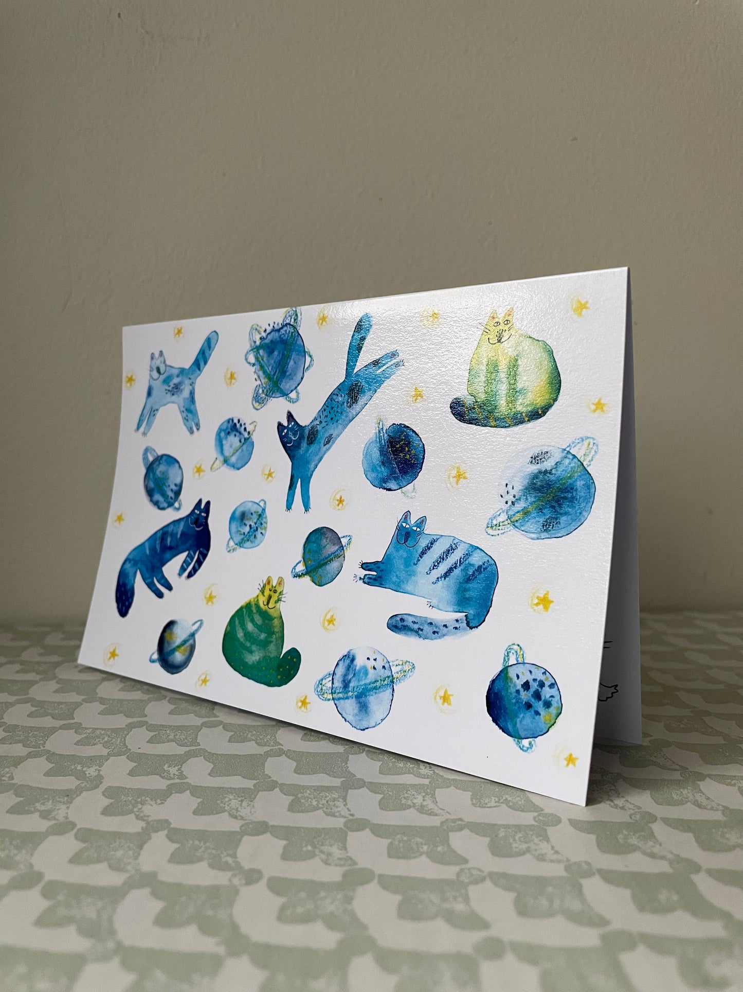 Chats et planètes: Carte de vœux