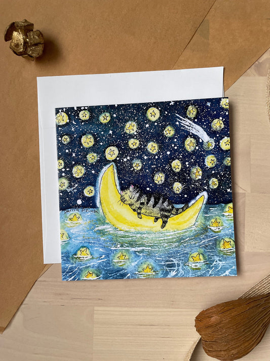 Square Greeting card: World of dreams