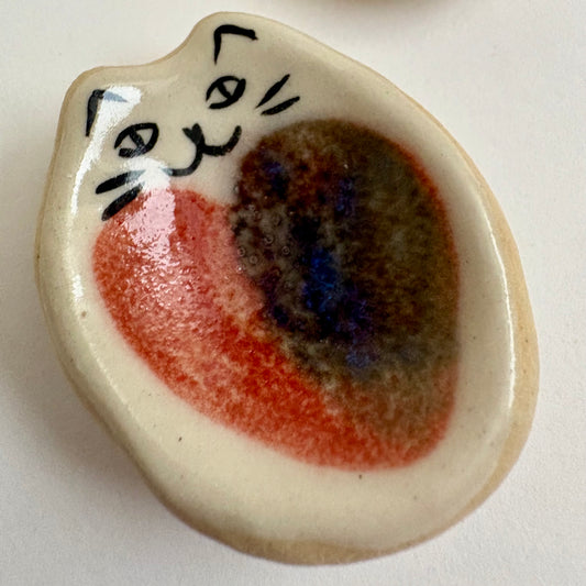 Handmade Ceramic Cat Worry Stone
