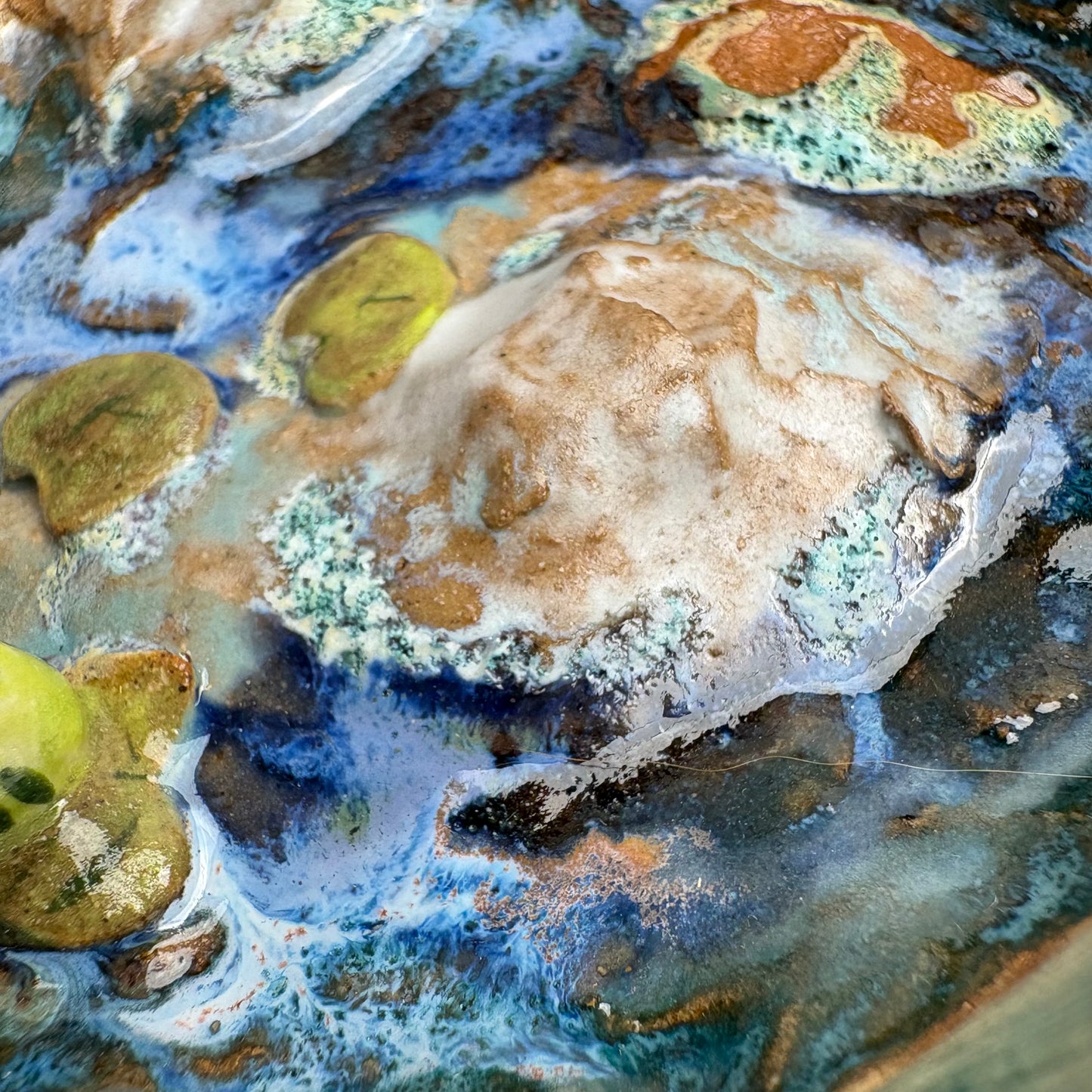 Bol en céramique fait main représentant un chat sirène féerique