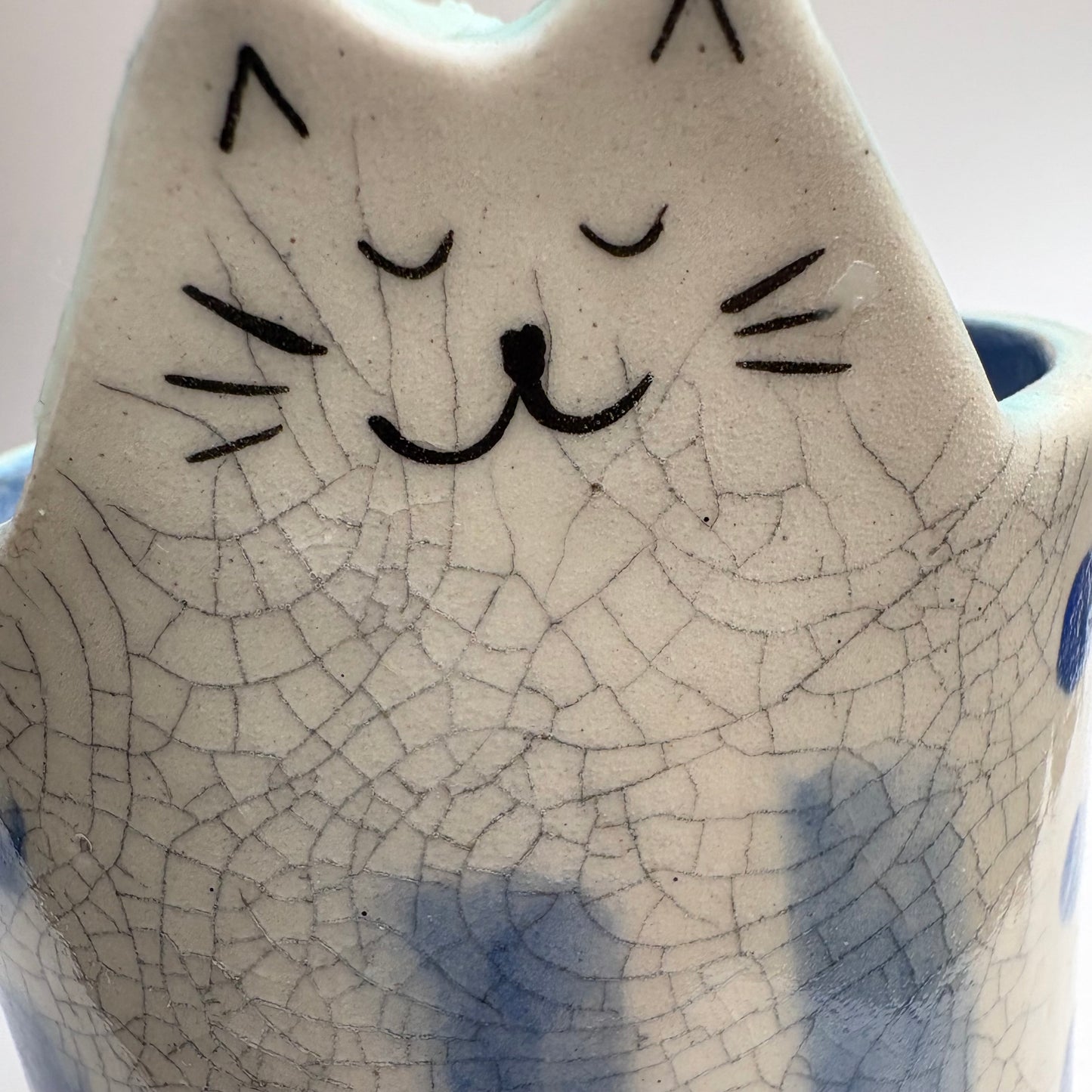 Crackled Handpoured Cat-Shaped Soy Candle/ Reusable Cat Themed Candle Holder/ Lavender and Vanilla Candles/ Christmas Gift for Cat Lovers